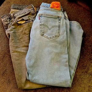 Levi 505 W33 L 30 Light Gray great condition. 2nd free 514 Levi pen stains